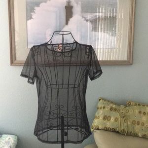 🎀NWOT Victoria’s Secret Sexy Black Mesh T-Shirt🎀